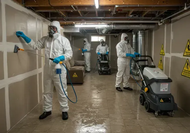 Basement Moisture Removal and Structural Drying process in Goodlettsville, TN